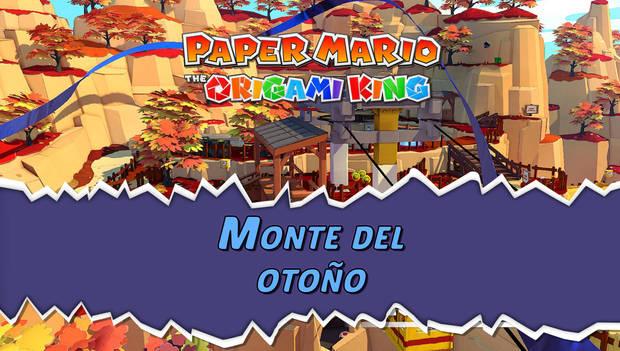 Guía de la serpentina azul de Paper Mario: The Origami King al 100% - Walkthrough Monte del otoño