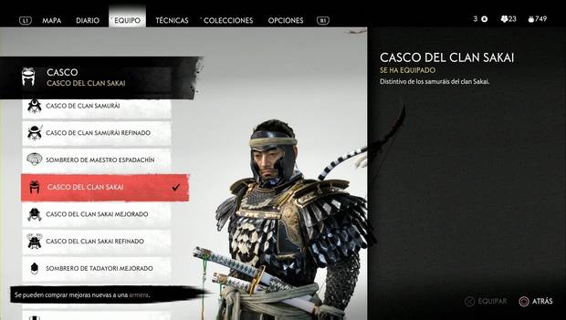 Ghost of Tsushima - Casco del clan Sakai