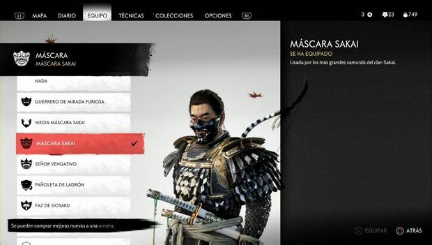 Ghost of Tsushima - Máscara Sakai
