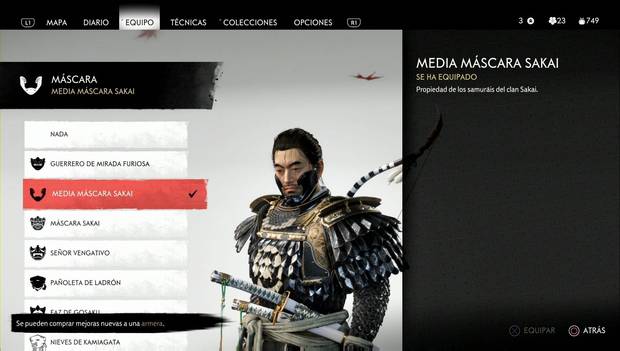Ghost of Tsushima - Media máscara Sakai