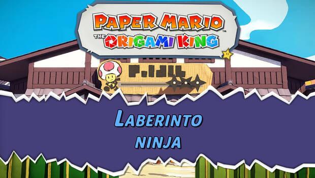 Guía de la serpentina azul de Paper Mario: The Origami King al 100% - Walkthrough Laberinto ninja