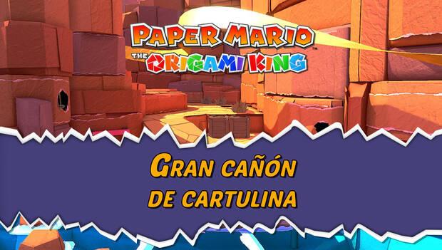 Guía de la serpentina amarilla de Paper Mario: The Origami King al 100% - Walkthrough Gran cañón de cartulina