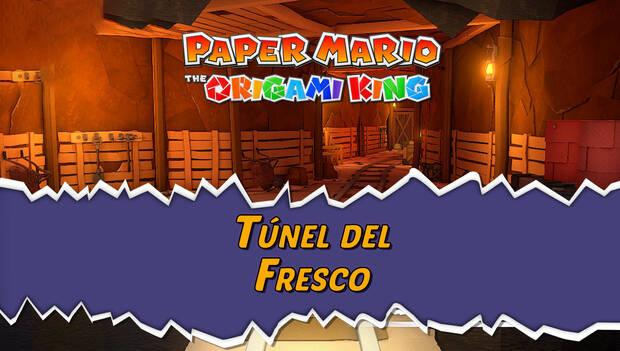 Guía de la serpentina amarilla de Paper Mario: The Origami King al 100% - Walkthrough Túnel del fresco
