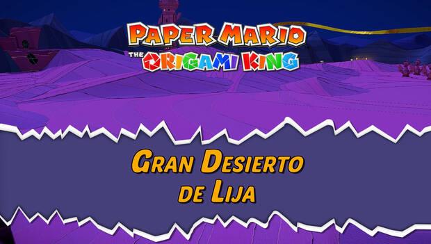 Guía de la serpentina amarilla de Paper Mario: The Origami King al 100% - Walkthrough Gran Desierto de Lija