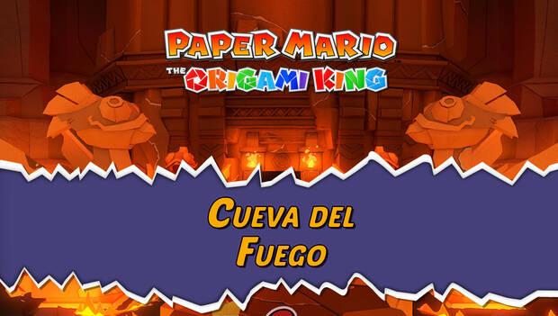 Guía de la serpentina amarilla de Paper Mario: The Origami King al 100% - Walkthrough Cueva del Fuego
