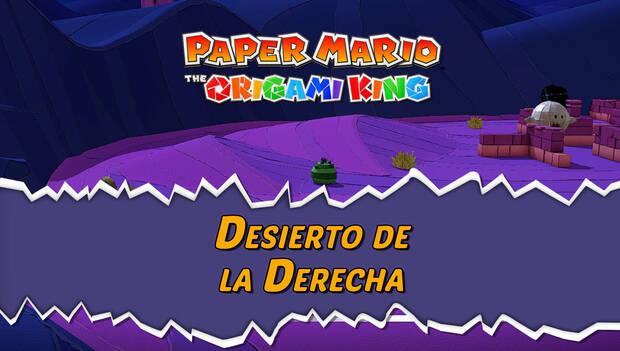 Guía de la serpentina amarilla de Paper Mario: The Origami King al 100% - Walkthrough Desierto de la Derecha