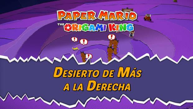 Guía de la serpentina amarilla de Paper Mario: The Origami King al 100% - Walkthrough Desierto de más a la Derecha
