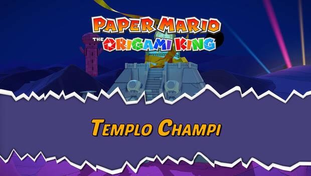Guía de la serpentina amarilla de Paper Mario: The Origami King al 100% - Walkthrough Templo Champi