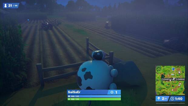 Fortnite - Usa un vaquizador: vaquizador en uso
