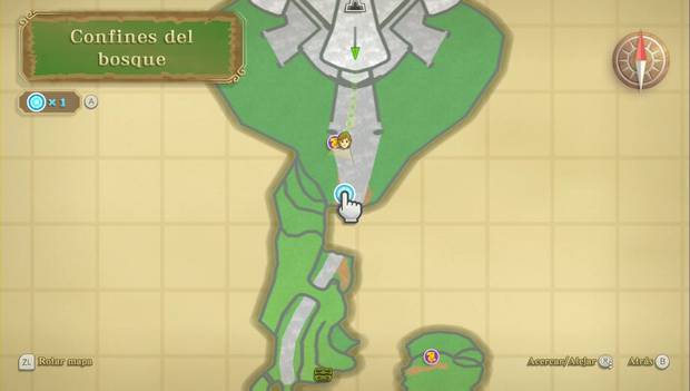 The Legend of Zelda Skyward Sword HD - Bosques de Farone: cubo divino frente al templo de la contemplación, ubicación