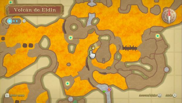 The Legend of Zelda Skyward Sword - Volcán de Eldin: cubo divino en la ladera, ubicación