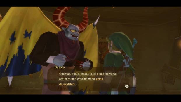 The Legend of Zelda Skyward Sword - Gemas de gratitud: Batolo habla de las gemas de gratitud