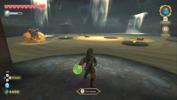 The Legend of Zelda Skyward Sword HD - Desierto de Lanayru: sala grande de arenas movedizas