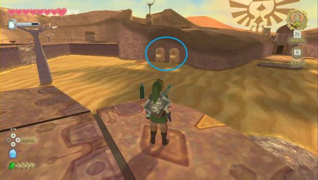 The Legend of Zelda Skyward Sword HD - Cómo entrar en la refinería de Lanayru: altares para usar bombas