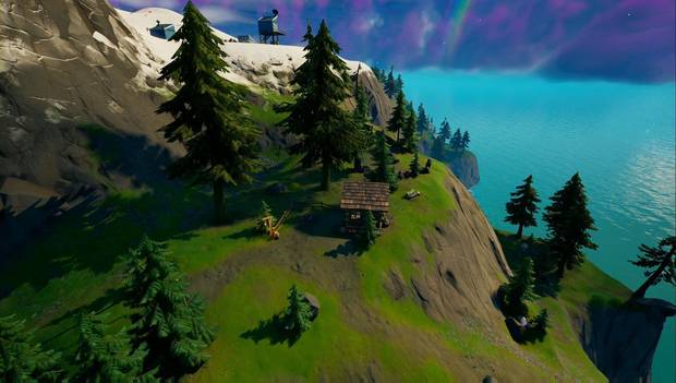 Fortnite Battle Royale - Construye un semillero criadero de madera: cabaña al sudeste de Ciudad Comercio con un criadero de madera