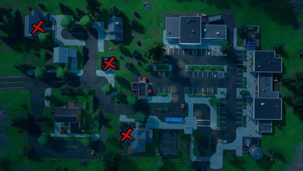Fortnite Battle Royale - reúne libros de paternidad en Semillero Sagrado o Ciudad Comercio: mapa de los libros en Ciudad Comercio