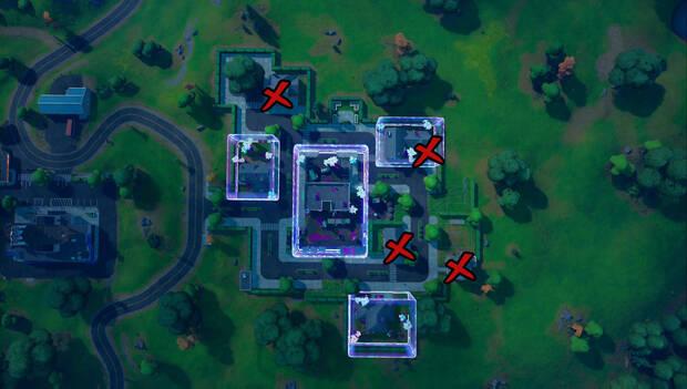 Fortnite Battle Royale - Reúne libros de paternidad en Semillero Sagrado o Ciudad Comercio: mapa de libros en Semillero Sagrado