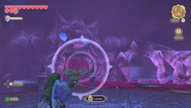 The Legend of Zelda Skyward Sword HD - Gran caverna ancestral: catarata y rostro de piedra