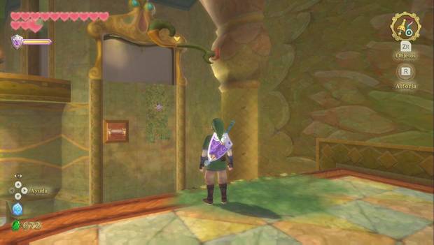 The Legend of Zelda - Gran caverna ancestral: palanca y rama para balancearte