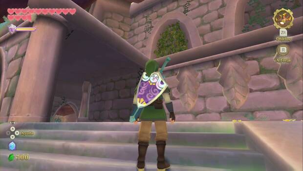 The legend of Zelda Skyward Sword HD - Cubos divinos: cubo divino junto al Templo de la contemplación