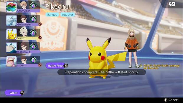 Pokémon Unite - Cómo jugar: escoge pokémon para completar el equipo