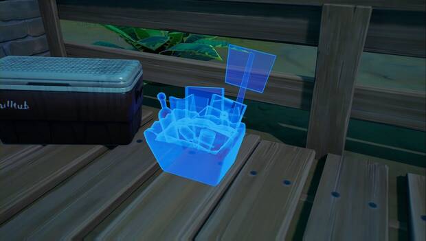 Fortnite - Coloca regalos de bienvenida en Semillero Sagrado: holograma de regalo de bienvenida