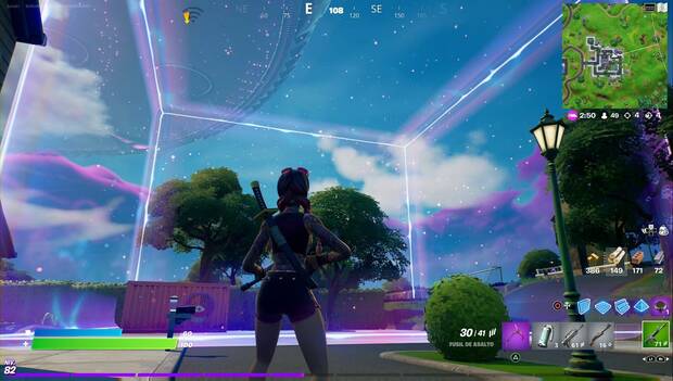 Fortnite - Despliega un cubo de nanomáquinas alienígenas: campo de nanomáquinas alienígenas