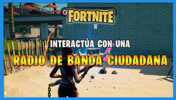 Fortnite - Interactúa con una radio de banda ciudada: portada de la misión