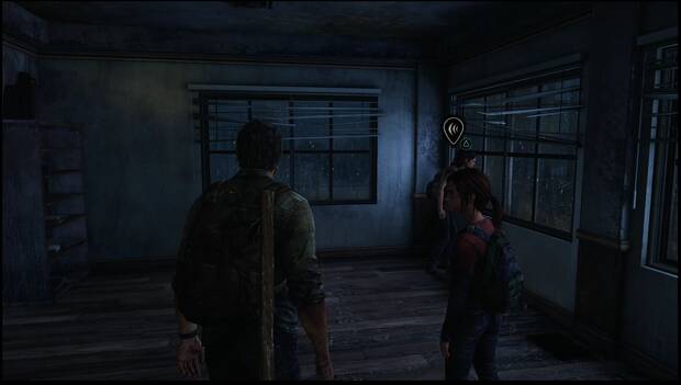 The Last of Us - Conversaciones opcionales: punto junto al inicio del Capítulo 2 donde se activa la Conversación opcional #03