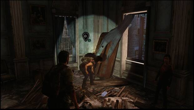 The Last of Us - Conversaciones opcionales: punto de la zona del museo donde se activa la Conversación opcional #05, después del combate con los infectados de la planta de arriba