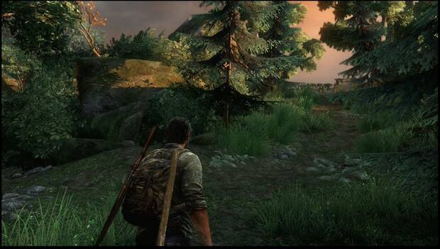 The Last of Us - Capítulo 3 Ciudad de Bill: pendiente a la derecha del sumidero del sendero del bosque, por donde puedes subir hasta la carretera