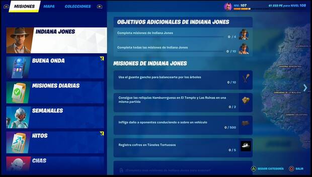 Fortnite Battle Royale - Parche 21.20: Misiones de Indiana Jones