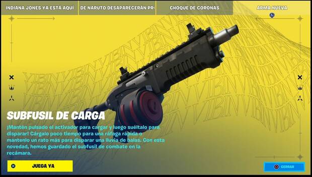 Fortnite Battle Royale - Parche 21.20: Subfusil de carga