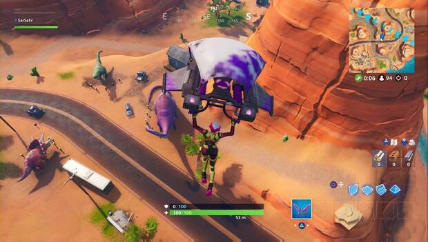 Fortnite battle Royale - viaje por carretera: dinosaurio