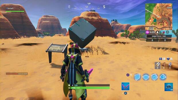 Fortnite - Monumento al cubo en el desierto
