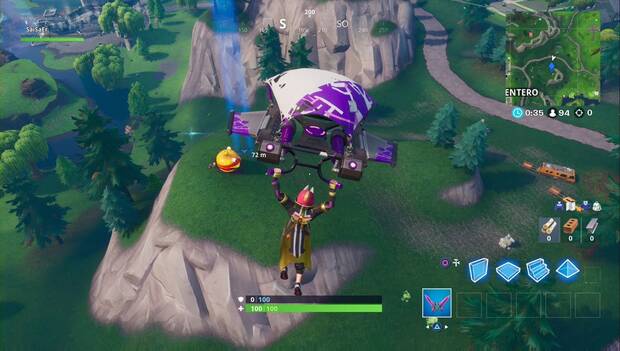 Fortnite - Usa grietas: Grietas cerca de la Cabeza de Hamburrguesa en Parque Placentero