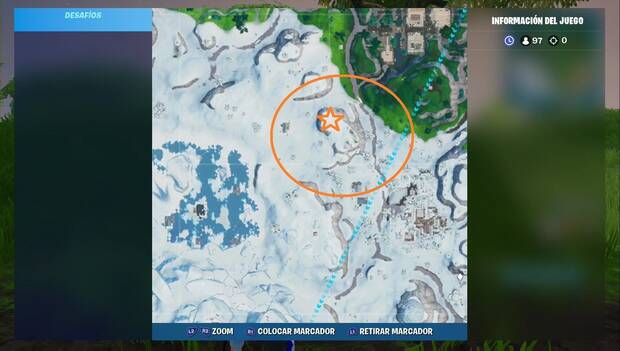 Fortnite - Busca entre varios objetos: zona de búsqueda