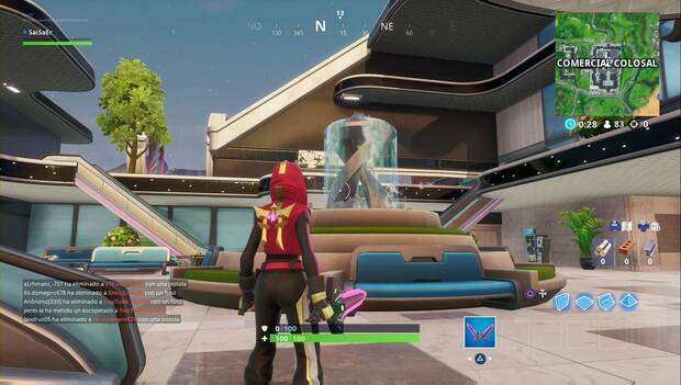 Fortnite - Haz un grafiti en una fuente, una grúa y una máquina expendedora: localización de la fuente