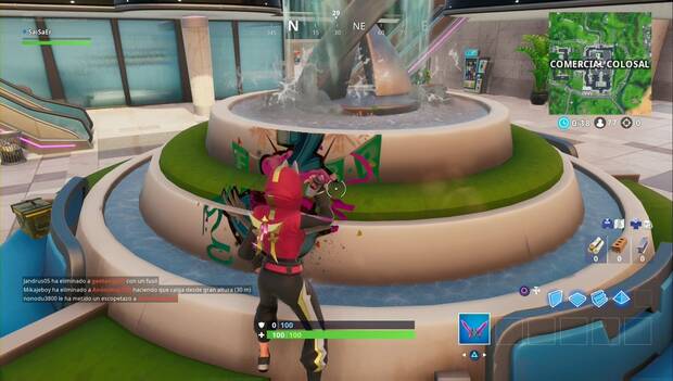 Fortnite - Grafiti en la fuente