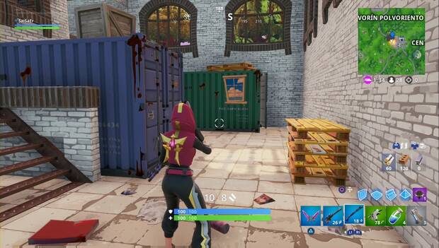 Fortnite - Contenedor con ventanas en Polvorín Polvoriento