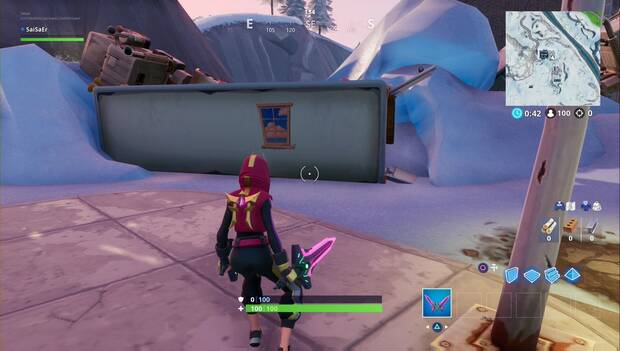 Fortnite - Contenedor con ventanas en el Glaciar