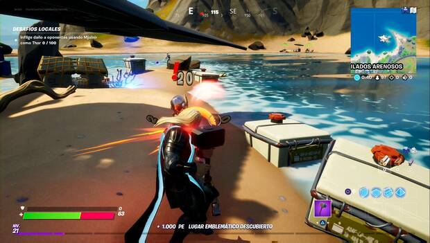 Fortnite - Inflige daño a oponentes usando Mjolnir como Thor