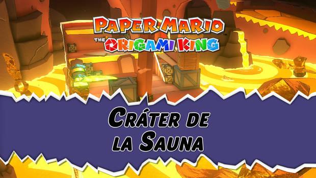 Guía de la serpentina verde de Paper Mario: The Origami King al 100% - Walkthrough Cráter de la Sauna