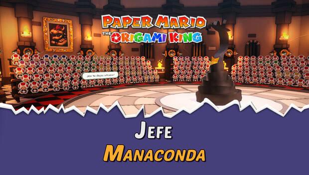Paper Mario: The Origami King - Guía para combatir al Manaconda