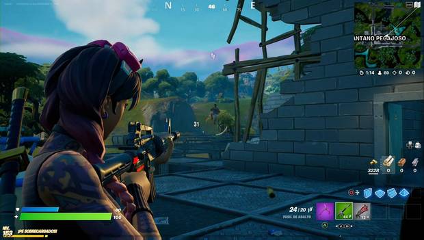 Fortnite Battle Royale - Misiones legendarias de la Semana 10: Inflige daño a un oponente en la zona de abducción de Pantano Pegajoso