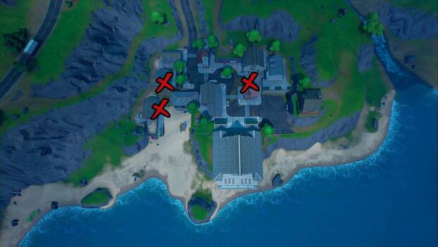 Fortnite Battle Royale - Recoge una lata de comida para gatos vintage en Rincón Rencoroso o Acantilados Arenosos: mapa de latas en Acantilados Arenosos