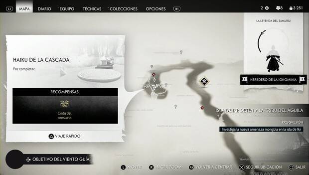 Ghost of Tsushima - Haikus de la Isla de Iki: haiku de la cascada