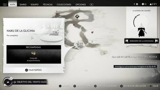 Ghost of Tsushima - Haikus de la Isla de Iki: haiku de la glicina