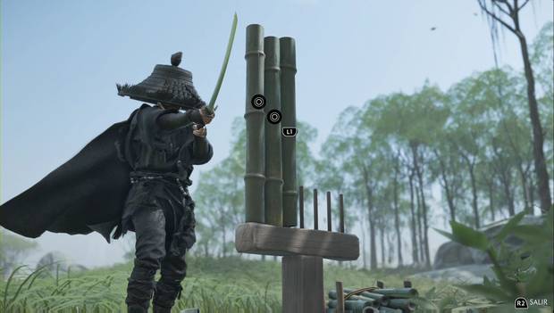 Ghost of Tsushima - Puesto de bambúes de la isla de Iki: secuencia de botones
