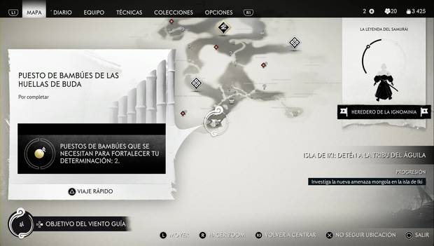 Ghost of Tsushima - Puesto de bambúes de la isla de Iki: puesto de bambúes de las Huellas de Buda